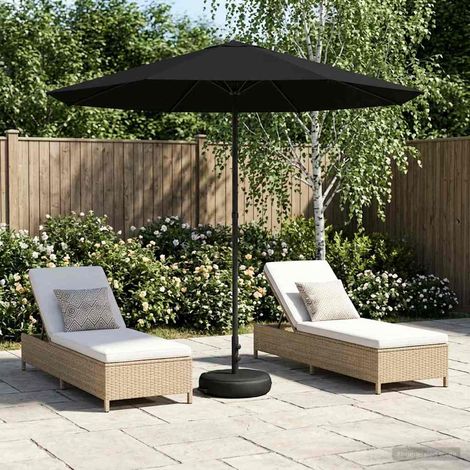 Paraguas de Jardín con Base 230 x 230 cm Poliéster Rectangular