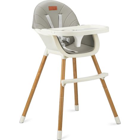 Momi Reki Chaise Haute Pour Bébé 3 En 1 Avec Plateau Amovible Et Ceinture De Sécurité À 5 Points, 6-36 Mois (Max 15 Kg), Jusqu'à 20 Kg En Tant Que Chaise Basse