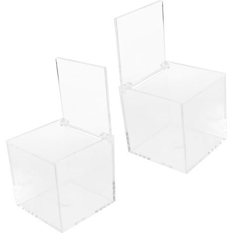 2pièces Lot de Boîtes de Rangement pour Figurines Vitrine Transparente Amovible Coffret Exposition pour Maquettes (1/5)