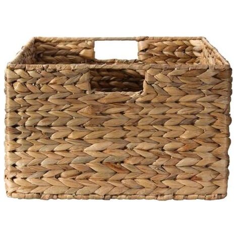 Panier en jacinthe d'eau armature métal - hauteur 17 cm, avec caractéristiques : 17CM, Métal