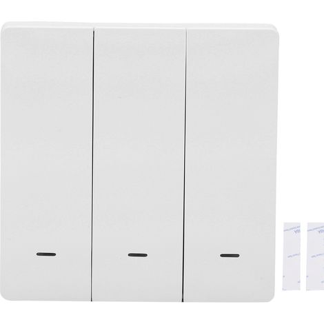 Interrupteur sans fil 3 boutons intelligent, scène connectée adhésif blanc résistant haute température pour ZigBee (1/5)