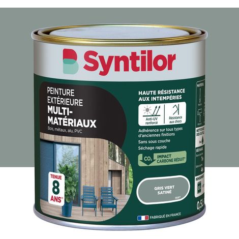 Vernice per esterni per legno, alluminio e PVC. SYNTILOR grigio-verde satinato 0,5 l SYNTILOR (1/5)
