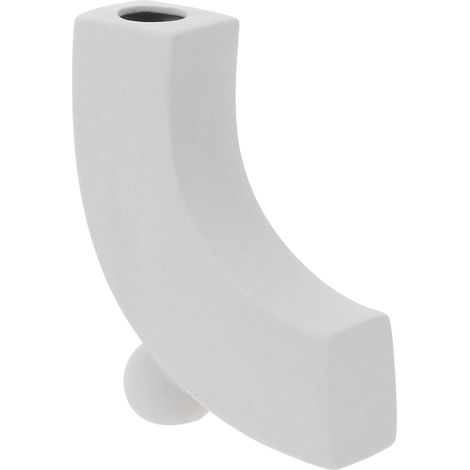 Vase à Fleurs Créatif Design Géométrique en Céramique Blanche (1/5)