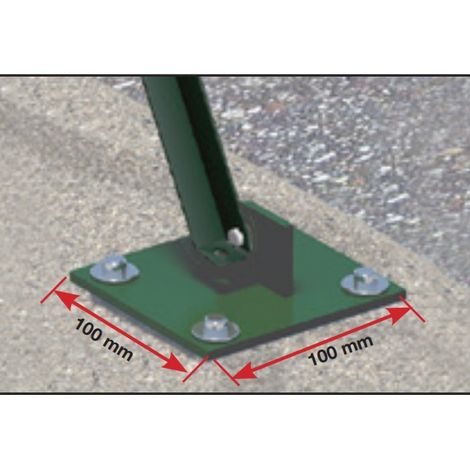 Supporto Zincato e Plastificato per Fissaggio a Terra Saetta a L (25x25x3) (1/2)