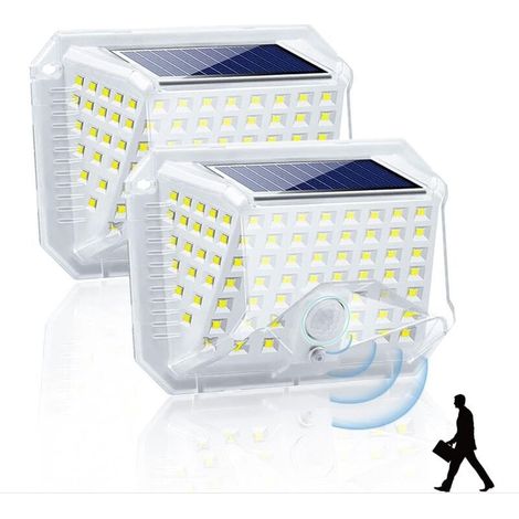 90 LED Outdoor Solar Light with Motion Sensor, 270° Lighting, Waterproof Security Light, Wireless Wall Lamp for Garden and Parking (1/4)