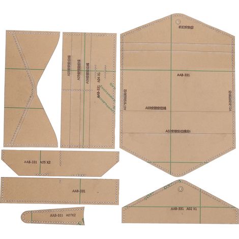 Acrylic Template Wallet Pattern Long Wallet Pattern DIY Mold Stencil Leather Craft Tool (1/5)
