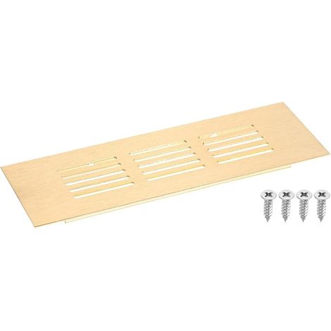 1 x 150 x 50 mm Aluminium Alloy Mesh Air Return Grille, Rectangular Louver Ventilation Grille (Gold) (1/4)
