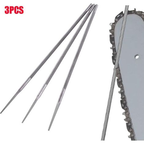Set mit 3 runden 4-mm-Feilen für Ej.Life-Kettensägen, Wälzlagerstahl, professionelles Schärfen, kompatibel mit Stihl/Husqvarna Crezuo (1/4)