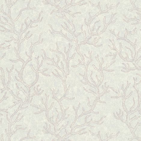 Exklusive Luxus Tapete Profhome 344974 Vliestapete leicht strukturiert mit Natur-Mustern glänzend grau lila 7,035 m2