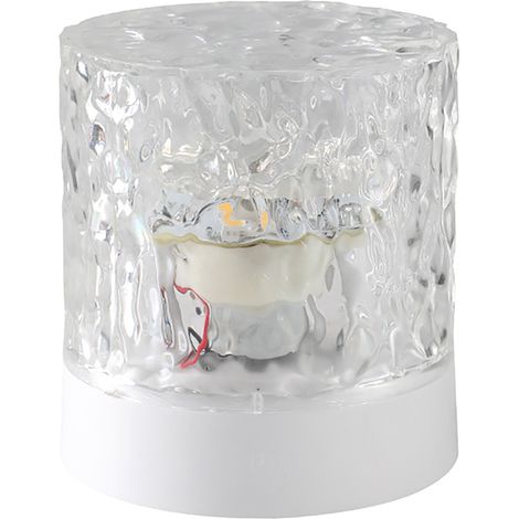Veilleuse à ondulation de l'eau, lampe de table LED dynamique à 360 degrés, ambiance romantique, pour salon, chambre à coucher, trois couleurs, à brancher, rotative