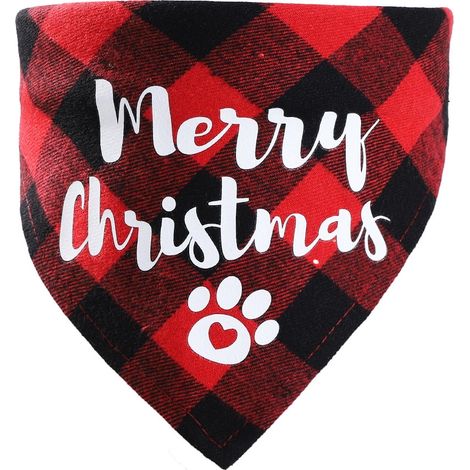 Serviette Pour Animaux - Tissu Éponge Doux - Forme Triangulaire - Motif Noël - Pour Chiens Et Chats - 1 Pièce (1/5)