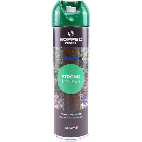 Traceur Soppec Strong Marker, traceur aérosol forestier vert