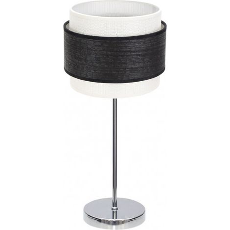 Lampada da tavolo Myriam 1xe14 Cromo/Legno Nero 47x18x18 cm
