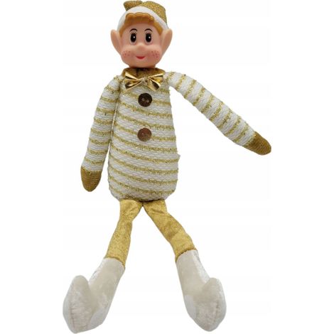 Figura dorada única de ELF para decoración de Adviento, ELF travieso (1/5)