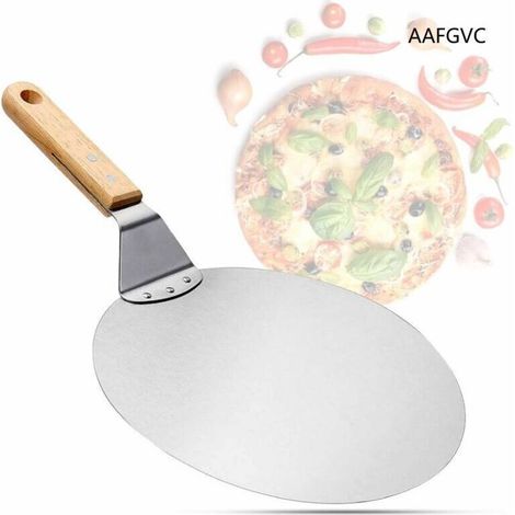 Sconto, pala per pizza in acciaio inox con manico in legno, spingi pizza per pietra per pizza, spingi pane, pala per torta, pala per pizza..DEBUNS (1/4)