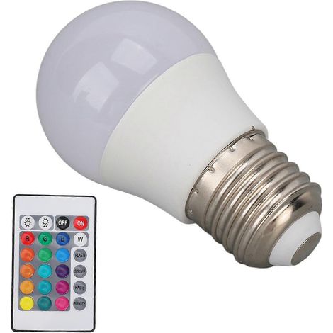 RGBCW-LED-Lampe, 5 Farben, 6 W, E27-Fassung, mit Fernbedienung für Heimwerkerprojekte