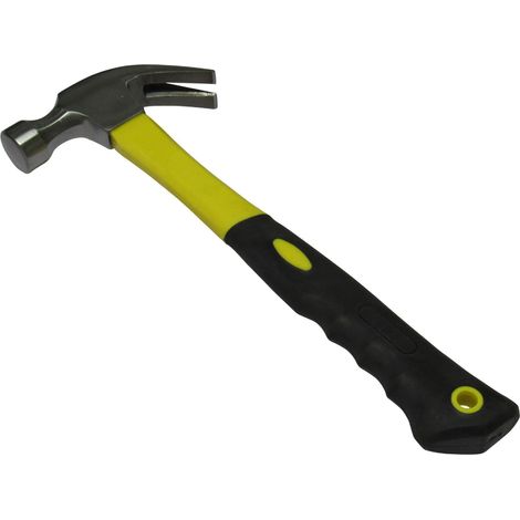 Heavy Duty Fibreglass Claw Hammer 16oz (Nail Remover Carpenter Tool Non Slip DIY) (1/5)