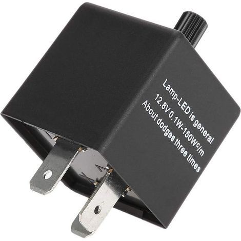 Relais de clignotant de moto CF14KT 3 broches 12V relais de clignotant réglable automobile pour vitesse de Flash Flash LED (1/5)