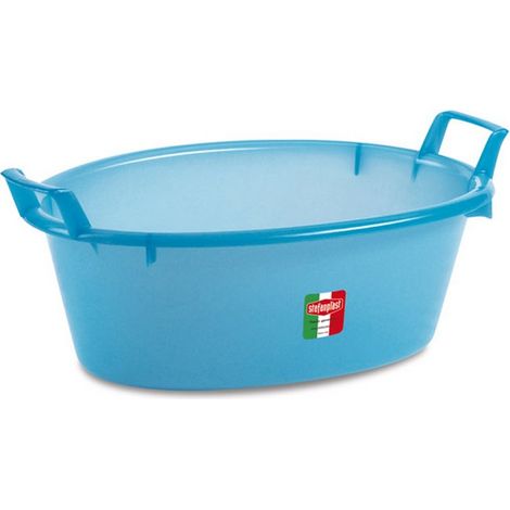 1PZ BACINELLA OVALE AZZURRA lt. 75 - Ø cm. 80x31 h