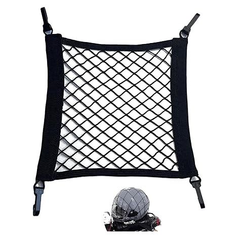 JSSEVN-28×30cm Filet Élastique de Rangement pour Scooter Électrique, Vélos et Voiture Filet de Stockage Pratique pour Bagages et Accessoires (1/5)