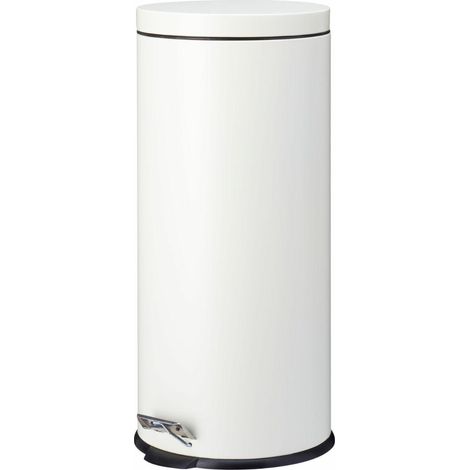 Poubelle en acier inoxydable crème de 30 L (1/3)