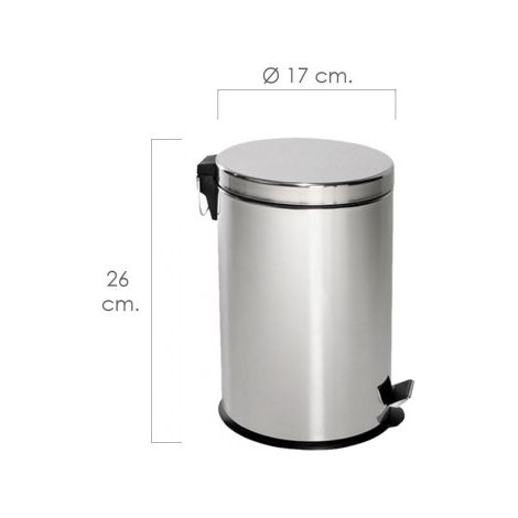 Mülleimer Maurer Edelstahl 3 Liter 17x26 cm (1/2)