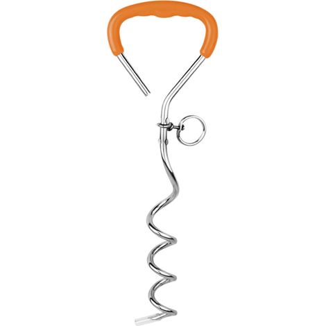 Dog Stake - Alloy Steel 41 x 9 cm - Outdoor Yard Beach Camping Use - Heavy Duty Dog Tie Out Stake - 1 Piece (1/5)