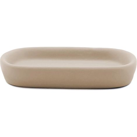Porte-Savon en Céramique "Ceralia" 13cm Taupe (1/2)