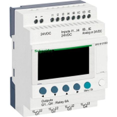 Zelio Logic - relais intelligent compact - 12 E/S 24Vcc - horloge - affichage  - SR2B121BD