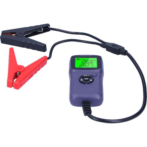 A300 Digitaler Autobatterietester, Batterieanalysator mit violettem LCD-Display, Kfz-Diagnosegerät (1/5)