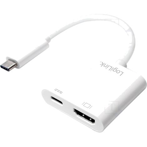 Adaptateur USB 3.0 HDMI femelle USB C prise male 140mm - Blanc
