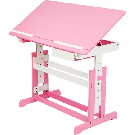 Bureau réglable en hauteur et inclinable Bois rose (1/6)