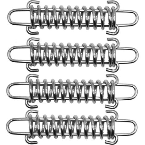 Lot de 4 Boucles de Fixation pour Tente, Acrylique Chromé, Ancrage pour Chaise Longue, Camping et Randonnée (1/5)