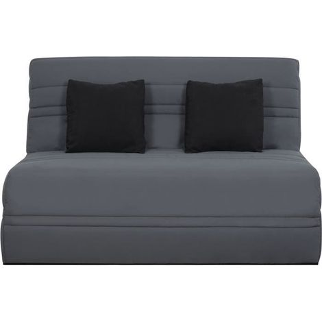 Banquette BZ NUAGE 3 places - Tissu Gris - Matelas SIMMONS - Couchage 188x138 cm (1/5)