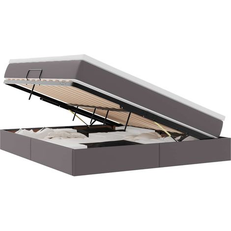 Maison Exclusive - Letto con contenitore e materasso Grigio 160 x 200 cm