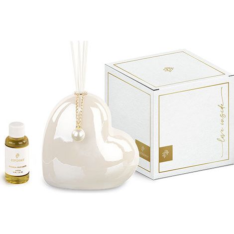 Cupido&Co. Cuore Perlato Diffusore 30 Ml Colore Bianco Fragranza Ambra