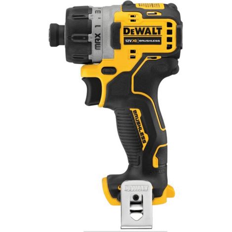 Dewalt – Visseuse à chocs 12V XR – Moteur Brushless – Couple 8Nm pour applications intensives – Accès espaces réduits – 0,68 kg