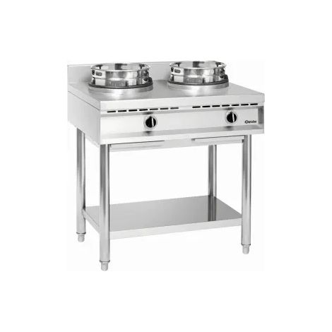 Cuisinière à Wok à Gaz - 2 Brûleurs x 11.5 kw - Bartscher