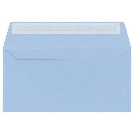 Enveloppe Pollen Clairefontaine bleu lavande 110 x 220 mm - Paquet de 20