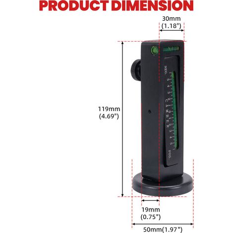 Outil de mesure magnétique réglable, support de roulette de came, instrument de niveau magnétique pour l'alignement des quatre roues, adapté aux voitures et aux camions - noir (1/4)