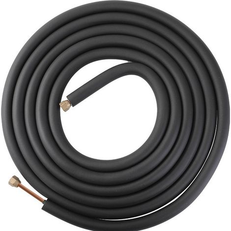 [JAMAIS UTILISÉ] ALOVEZ  Tuyau de Liaison en Aluminium pour Climatisation - 1P 5m avec Écrous en Cuivre - Tube Cuivre-Aluminium Épais sans Soudure (1/2)