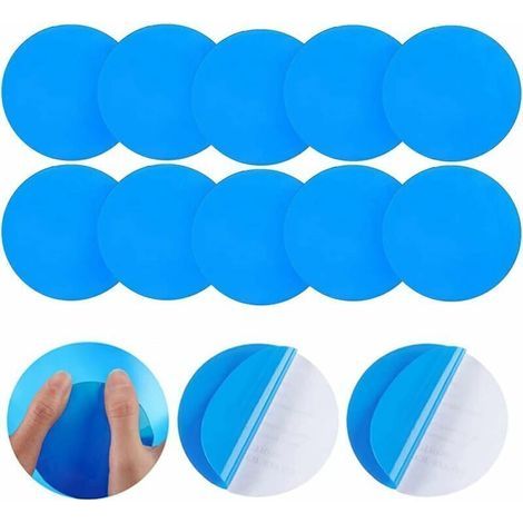 20 Pièces Rustine Piscine, Piscine Patch Kit De Réparation, Piscine Kit De Réparation, Réparation Plastique Correctifs Auto-adhésives Rustine pour Piscines Gonflables Bateaux, Bleu (1/4)
