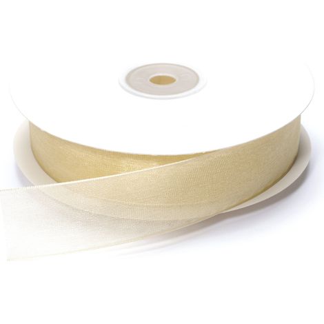 Nastro organza ecrù, mm 25 x 50 m