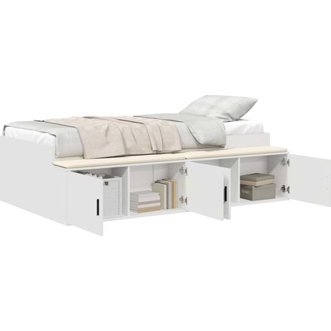 Maison Exclusive - Struttura del letto Bianco 70 x 190 cm Legno multistrato