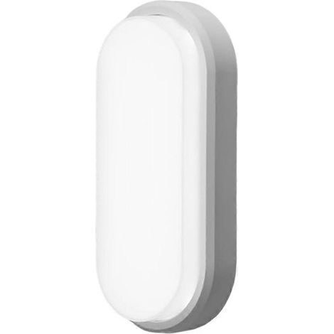 Applique murale ovale LED 12 W moderne, étanche, pour salle de bain, porche ou couloir, blanche (1/5)
