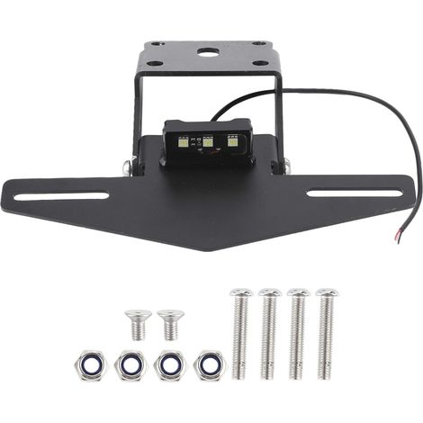 Support de Plaque d'immatriculation de Moto, Garde-Boue de Support de Plaque d'immatriculation de Moto élimnt la lumière de LED (1/5)