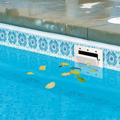 Accessoires de piscine Kit d'écumoire pour piscine hors sol, écumoire murale standard, écumoire de paroi de piscine, système complet de boîtier d'écumoire pour piscine hors sol (Whi (1/5)