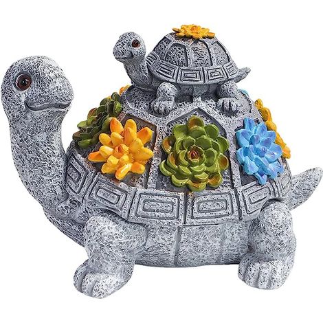 Cendrier avec couvercle en forme de tortue amusant pour extérieur décoration de balcon et jardin original