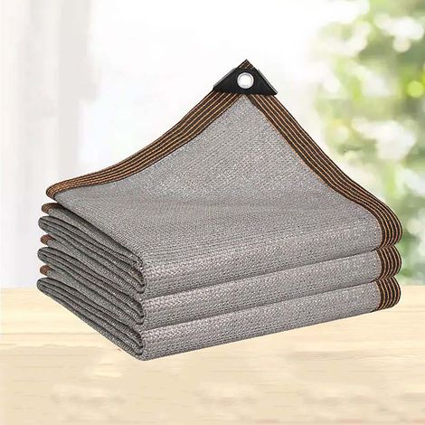 2PCS Filet d&aposombrage perforé 1x10M, PEHD, taux d&aposombrage de 90%, gris, filet de jardin, pour patios extérieurs, pergolas, toits (1/5)