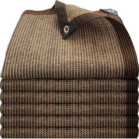Protezione Solare in Rete, Tessuto Ombreggiante UV 80%, Telo Ombreggiante per Serre Antivento per Copertura Vegetale/Serra/Cuccia/Giardino/Pergola/Patio (Marrone, 5×6m) (1/5)
